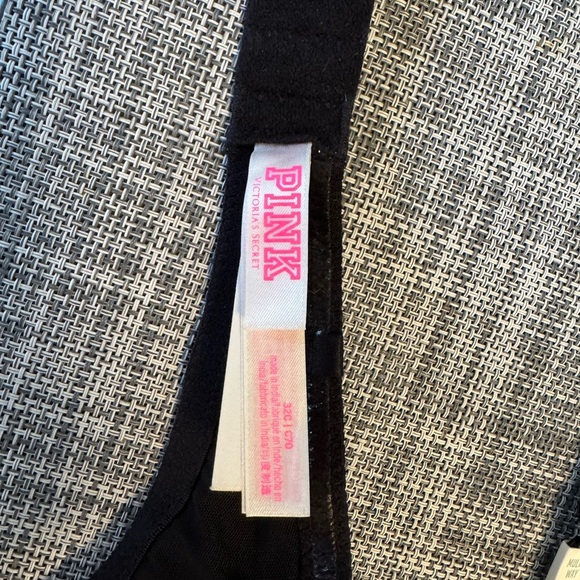 PINK Victoria's Secret Bra Black Women's 32C Multi-way Push Up Removable Straps - Picture 3 of 5